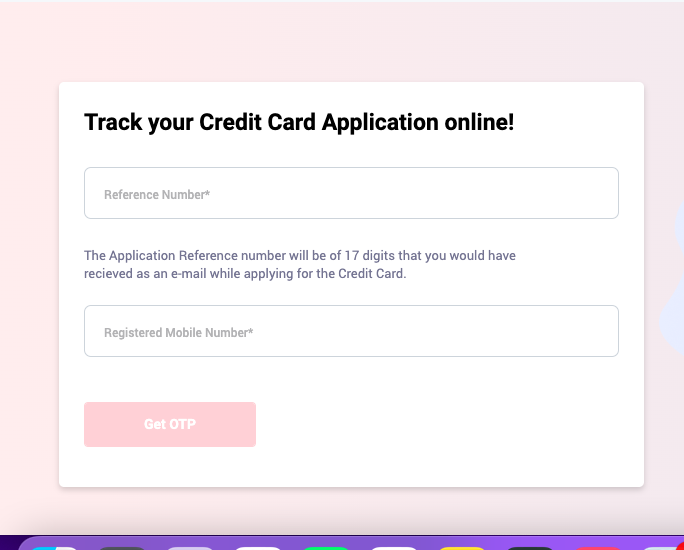 RBL Credit Card Application Status